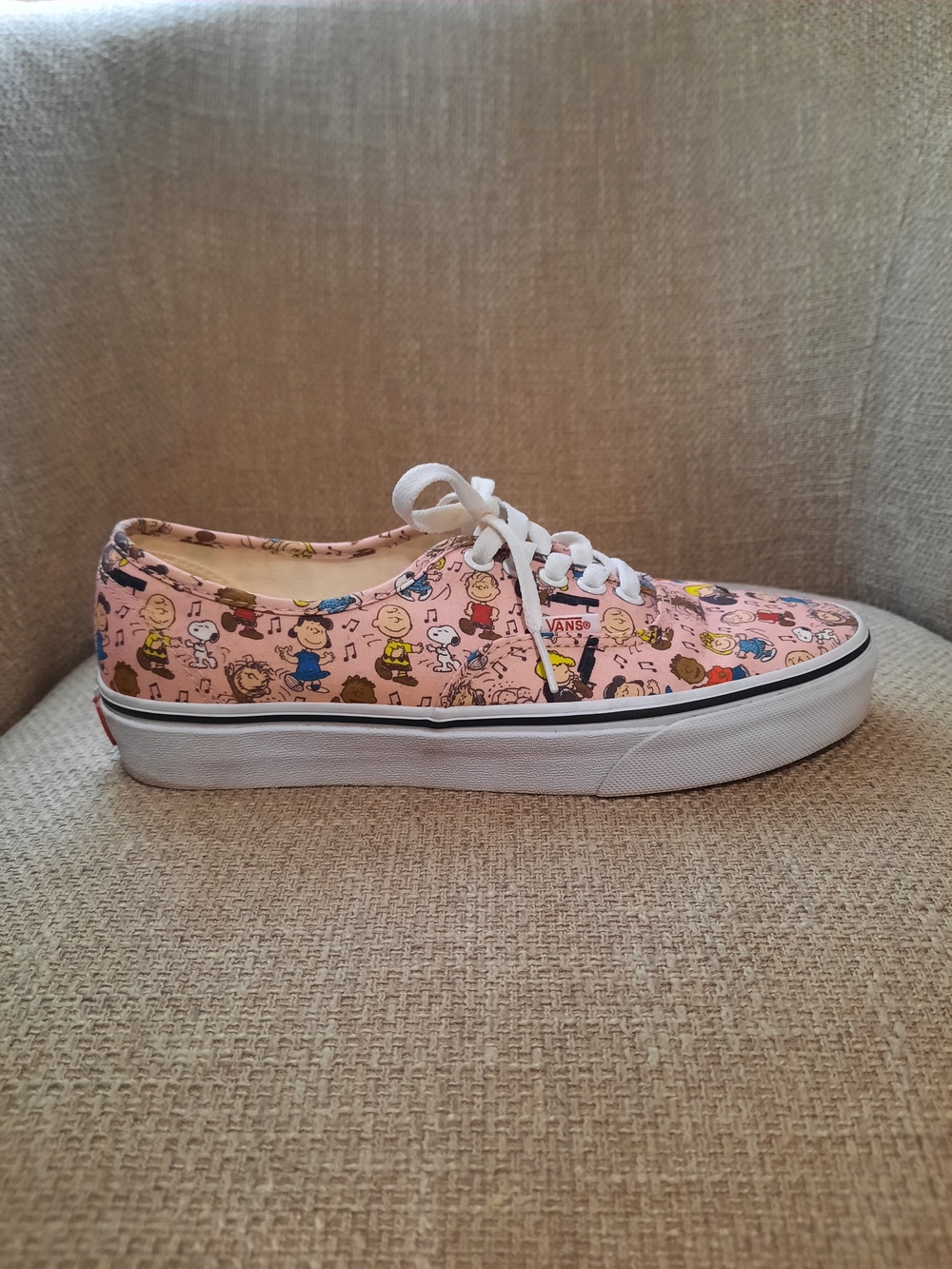Vans x Peanuts Womens Dance Party Pink Graphic Lace-Up Sneakers - Picture 3 of 11